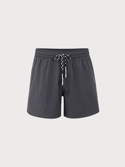 The Dark Grey Beach Men's 7" Swimming Trunks
