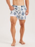 The Blue Floral Beach Men's 5" Swimming Trunks - Image 3