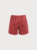 The Wine Red Beach Men's 5" Swimming Trunks - Image 3