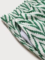 The Green Geometric Beach Men's 5" Swimming Trunks - Image 5
