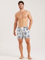 The Blue Floral Beach Men's 5" Swimming Trunks - Image 2
