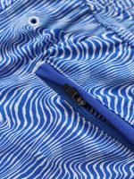 The Navy Striped Beach Men's 5" Swimming Trunks - Image 7