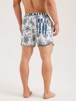 The Blue Floral Beach Men's 5" Swimming Trunks - Image 4
