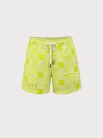 The Fluorescent Green Beach Men's 5" Swimming Trunks