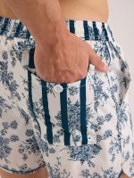 The Blue Floral Beach Men's 5" Swimming Trunks - Image 5