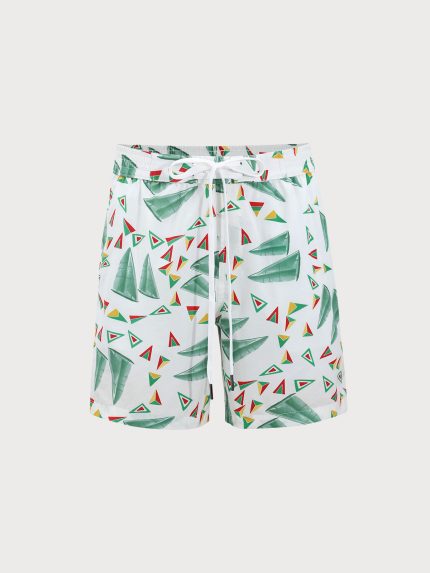 The Sailing Triangle Beach Men's 7" Swimming Trunks