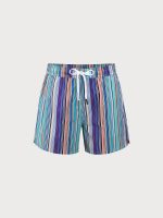 Hapnix® - The Colorful Stripe Men's 5" Swim Trunks