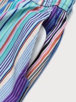 Hapnix® - The Colorful Stripe Men's 5" Swim Trunks - Image 5