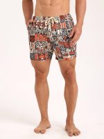 Hapnix®- AfricaⅡ- The Orange Men's 5" Swim Trunks
