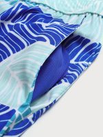 Blue Contrast Beach Men's 7" Swimming Trunks - Image 5