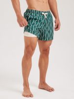 Hapnix® - Men's Green 5" Swim Trunks - Image 2