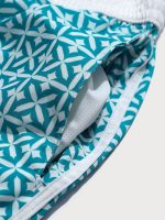Blue Plaid Beach Men's 7" Swimming Trunks - Image 6