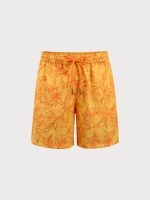 The Yellow Floral Beach Men's 7" Swimming Trunks
