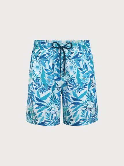 The Blue Leaves Beach Men's 7" Swimming Trunks