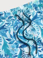 The Blue Leaves Beach Men's 7" Swimming Trunks - Image 4