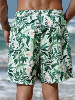 Hapnix® - The Green Floral Men's 7" Swim Trunks - Image 2