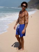 Hapnix® - The Blue Men's 7" Swim Trunks - Image 4