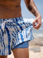Hapnix® - The Blue Wave Men's 5" Swim Trunks - Image 2
