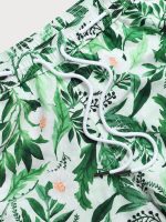 Hapnix® - The Green Floral Men's 7" Swim Trunks - Image 8