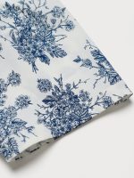 Men's Blue Floral Print Casual T-Shirt - Image 3