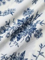 Men's Blue Floral Print Casual T-Shirt - Image 7
