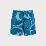 The Blue Geometric Men's 5" Swimming Trunks