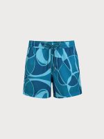 The Blue Geometric Men's 5" Swimming Trunks