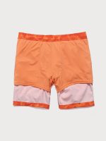 Orange Print Beach Men's 7" Swimming Trunks - Image 3