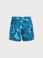 The Blue Geometric Men's 5" Swimming Trunks - Image 2
