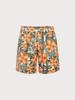 Hapnix® - The Orange Floral Men's 7" Swim Trunks - Image 6
