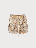 Hapnix® - Orange Floral Men's 5" Swim Trunks