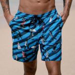 Hapnix® - The Blue Black Men's 7" Swim Trunks