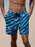 Hapnix® - The Blue Black Men's 7" Swim Trunks