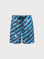 Hapnix® - The Blue Black Men's 7" Swim Trunks - Image 6