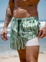 Hapnix® - The Green Rift Men's 5" Swim Trunks - Image 3
