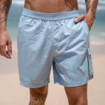 Hapnix® - The Light Blue Men's 5" Swim Trunks