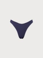 Navy Contrast Stitch Bikini Bottom - Image 9