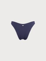 Navy Contrast Stitch Bikini Bottom - Image 10