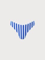 Navy Plush Texture Stripe Bikini Bottom - Image 6