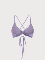 Purple Twist Backless Bikini Top - Image 7