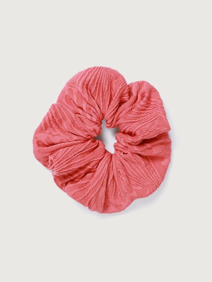 Red Jacquard Scrunchie