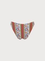 Burgundy Reversible Floral Bikini Bottom - Image 8