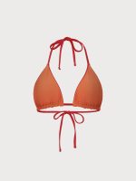 ECONYL® Red Reversible Halter Triangle Bikini Top - Image 10