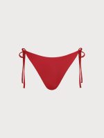 ECONYL® Red Reversible Tie Bikini Bottom - Image 8