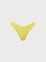 Yellow Solid Low Waisted Bikini Bottom - Image 5