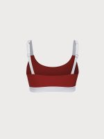 Red Contrast Cutout Plus Size Bikini Top - Image 6