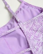 Purple Print Cut-Out Surf One Piece - Image 6