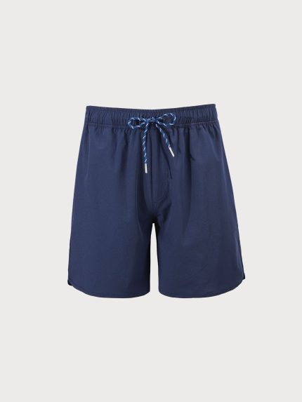 The Navy Blue Beach Men's 7" Swimming Trunks