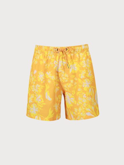 The Yellow Print Men's 5" Beach Swimming Trunks