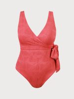 Jacquard Reversible Plus Size One-Piece Swimsuit - Image 6
